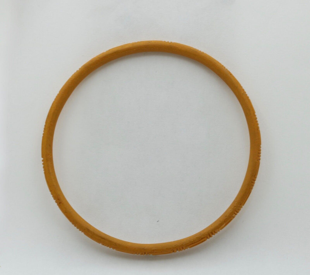 Vintage 1960’s Carved Mustard Yellow Set Four Bangles