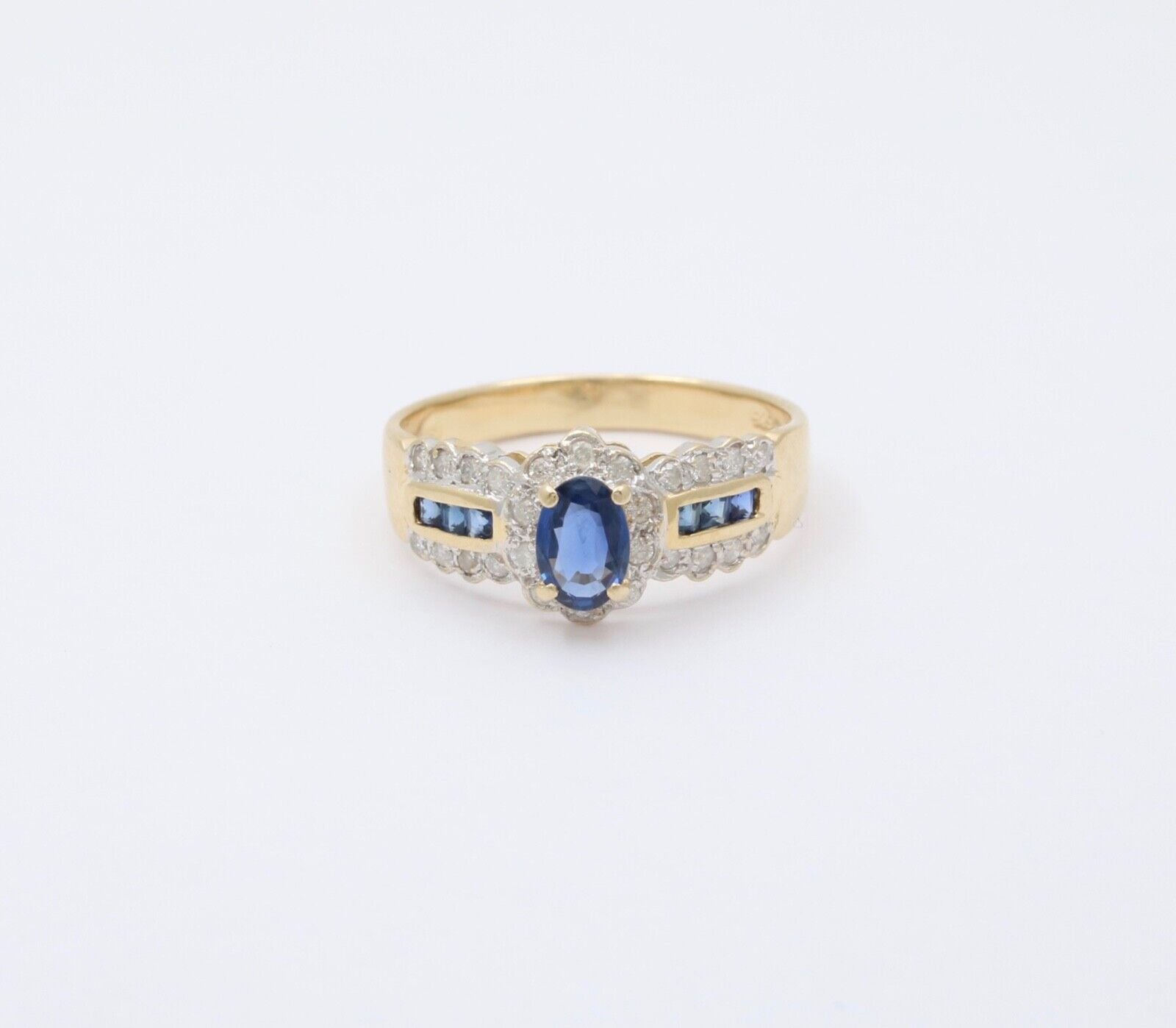 Vintage 14KYellow Gold Sapphire and Diamond Ring, Engagement Ring