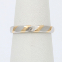 Load image into Gallery viewer, The Geneva Two tone Platinum &amp; 18K Yellow Gold Strip Stacking Band.
