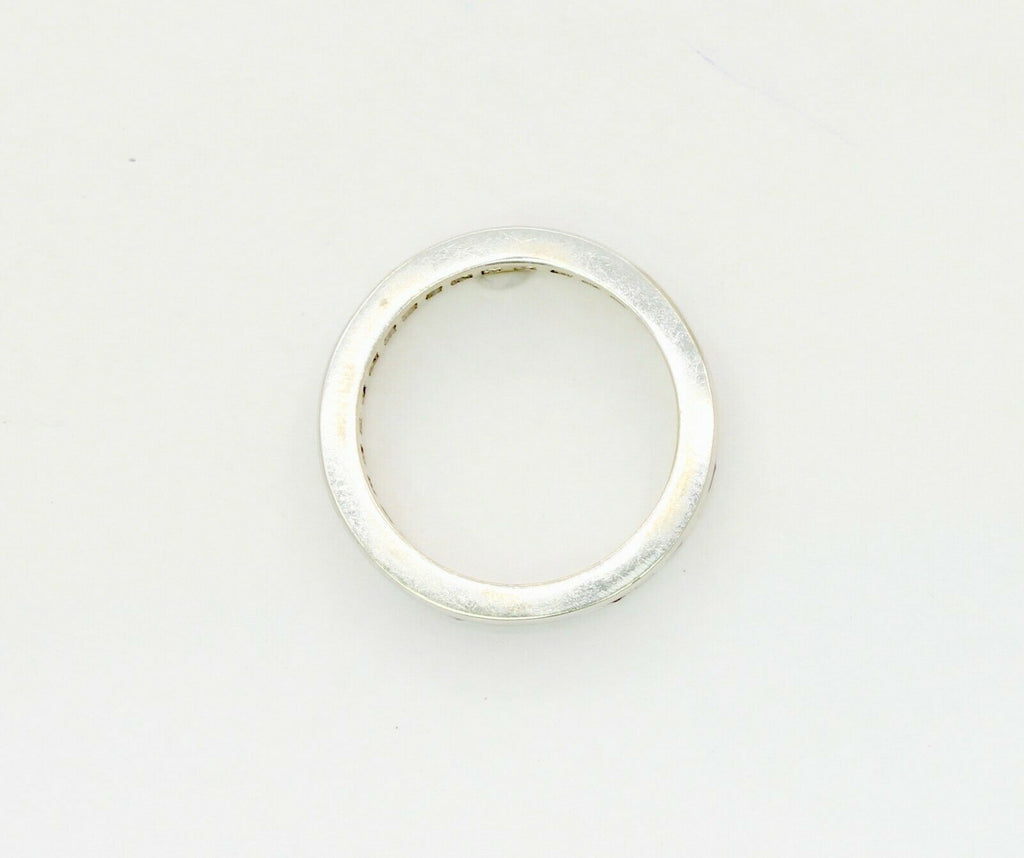 Vintage 14K White Gold Ruby Eternity Band