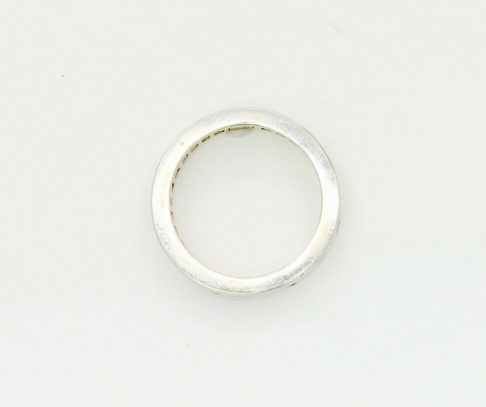 Vintage 14K White Gold Ruby Eternity Band