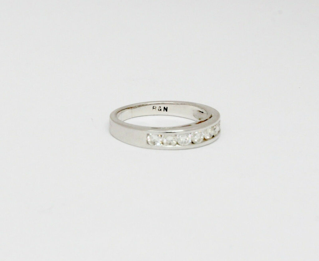 Vintage Platinum Diamond Wedding Band Ring
