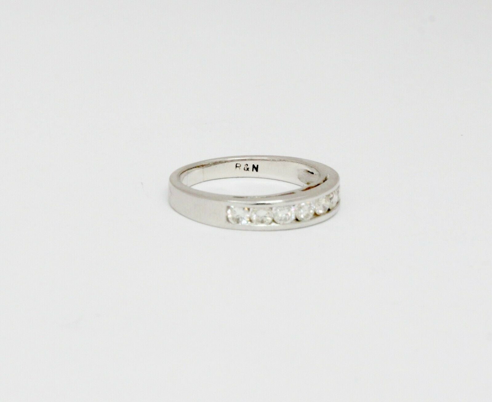 Vintage Platinum Diamond Wedding Band Ring