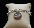 Vintage Tiffany and Co. Round Link Charm Bracelet 925