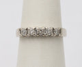 Vintage Diamonds 14k White Gold Wedding Stacking Band