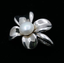 Load image into Gallery viewer, Vintage Sterling Silver Ann King Pearl Orchard Flower Pendant
