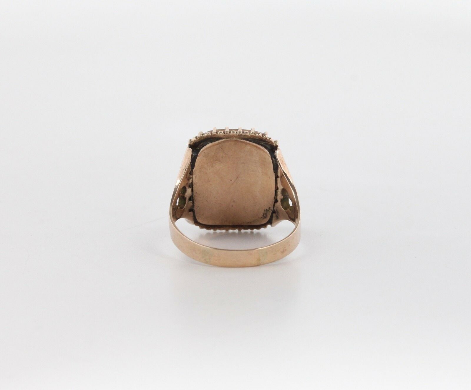 Vintage Onyx Intaglio Men's Ladies Unisex Portrait 10K Yellow Gold Ring