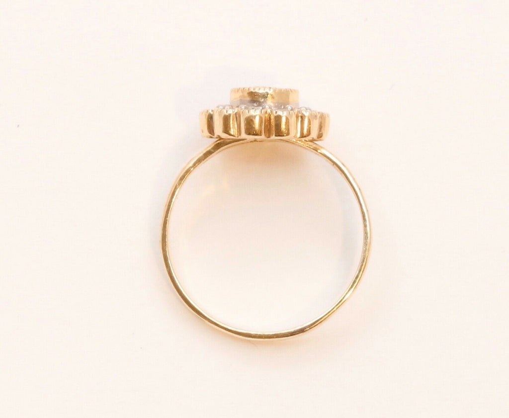 Midi Knuckle Ladies Diamonds 14K Yellow Gold Ring