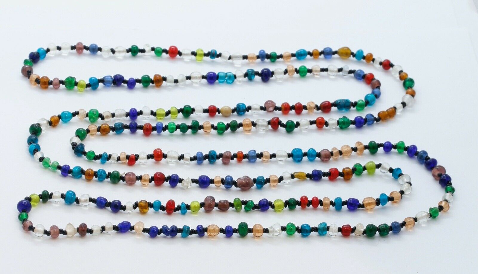 Vintage Art Glass Doubling Necklace