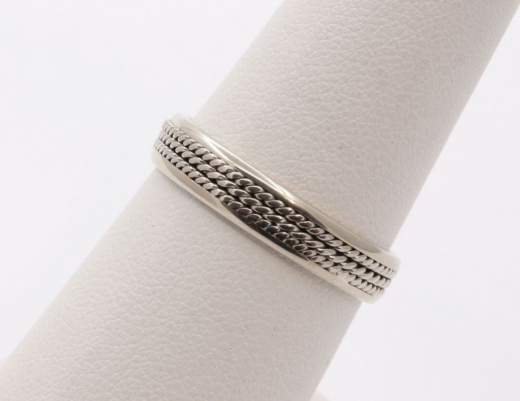 Vintage Ladies Filagree 13K White Gold Wedding Band