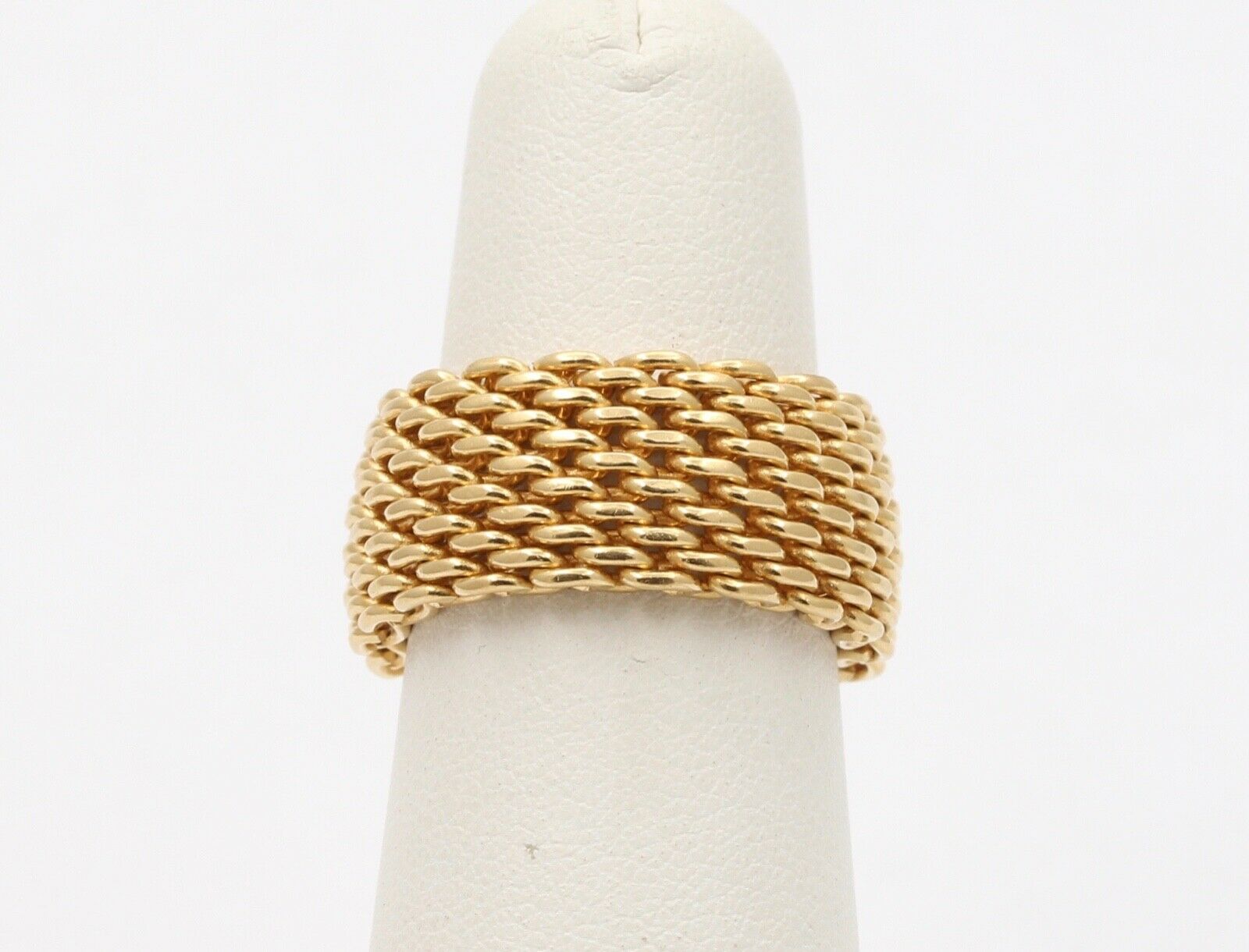 Tiffany and Co. 18K Yellow Gold Somerset Mesh Ring