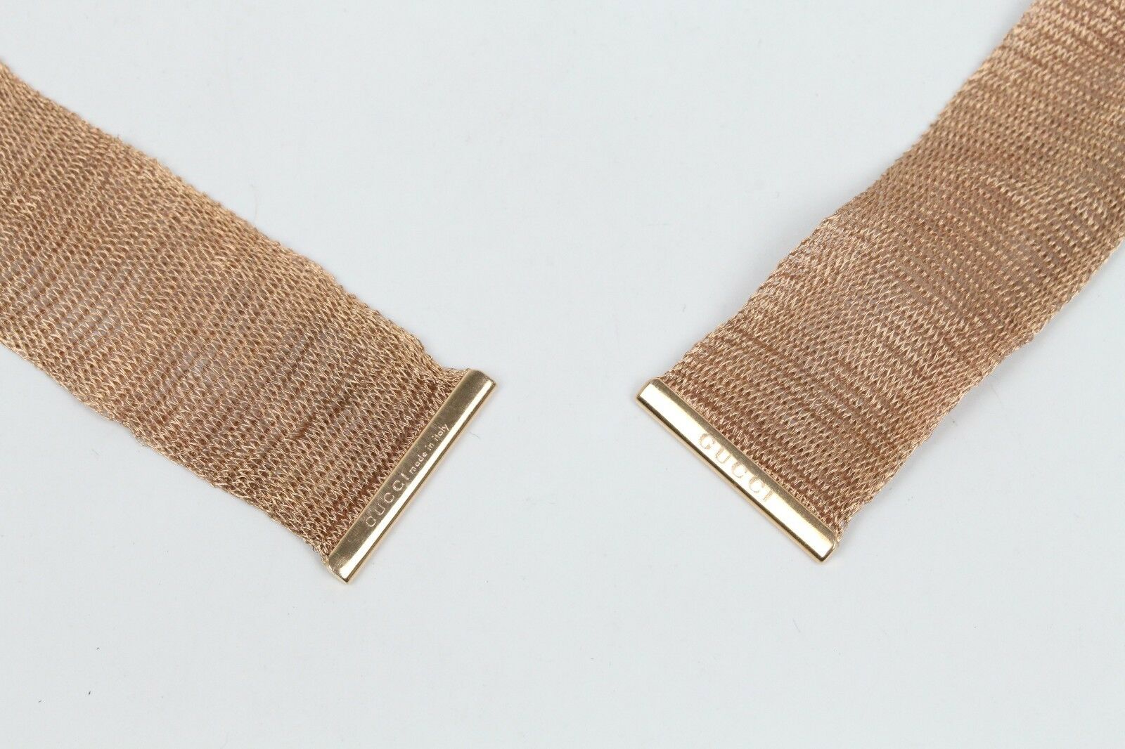 Gucci 18K Rose Gold Mesh Scarf Necklace