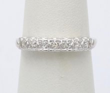 Load image into Gallery viewer, Vintage 14K Gold Diamond Half Eternity Ring Band
