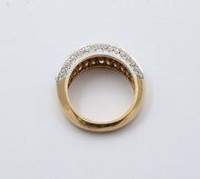 Load image into Gallery viewer, Vintage 14K Gold Diamond Minimal Pave Dome Ring, Wedding Band.
