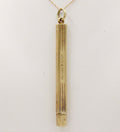 Vintage Tiffany & Co 14K Yellow Gold Pencil Case Pendant Necklace, Charm