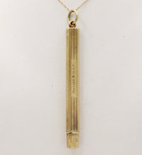 Load image into Gallery viewer, Vintage Tiffany &amp; Co 14K Yellow Gold Pencil Case Pendant Necklace, Charm
