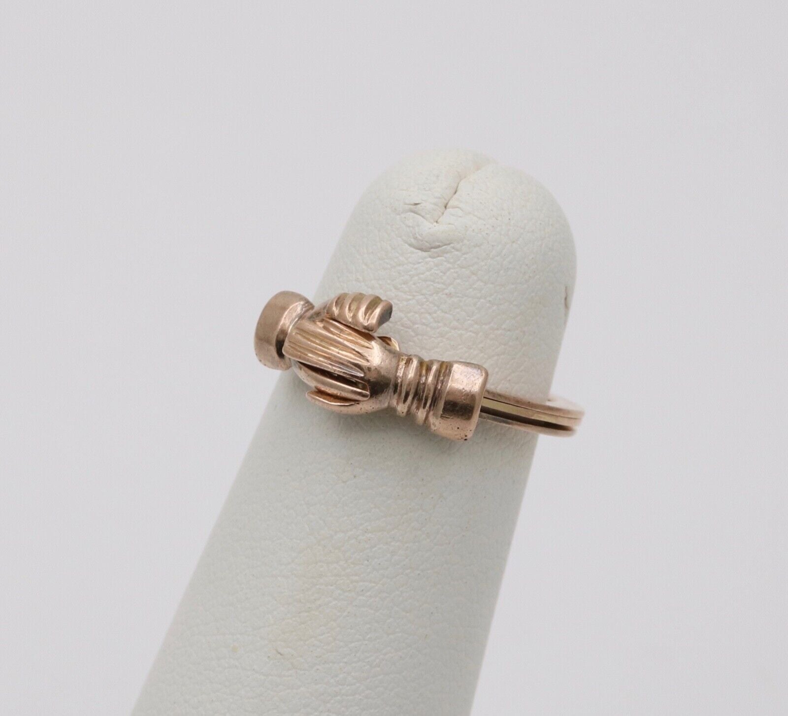 Vintage 14K Rose Gold Fede Gimmel Ring Band