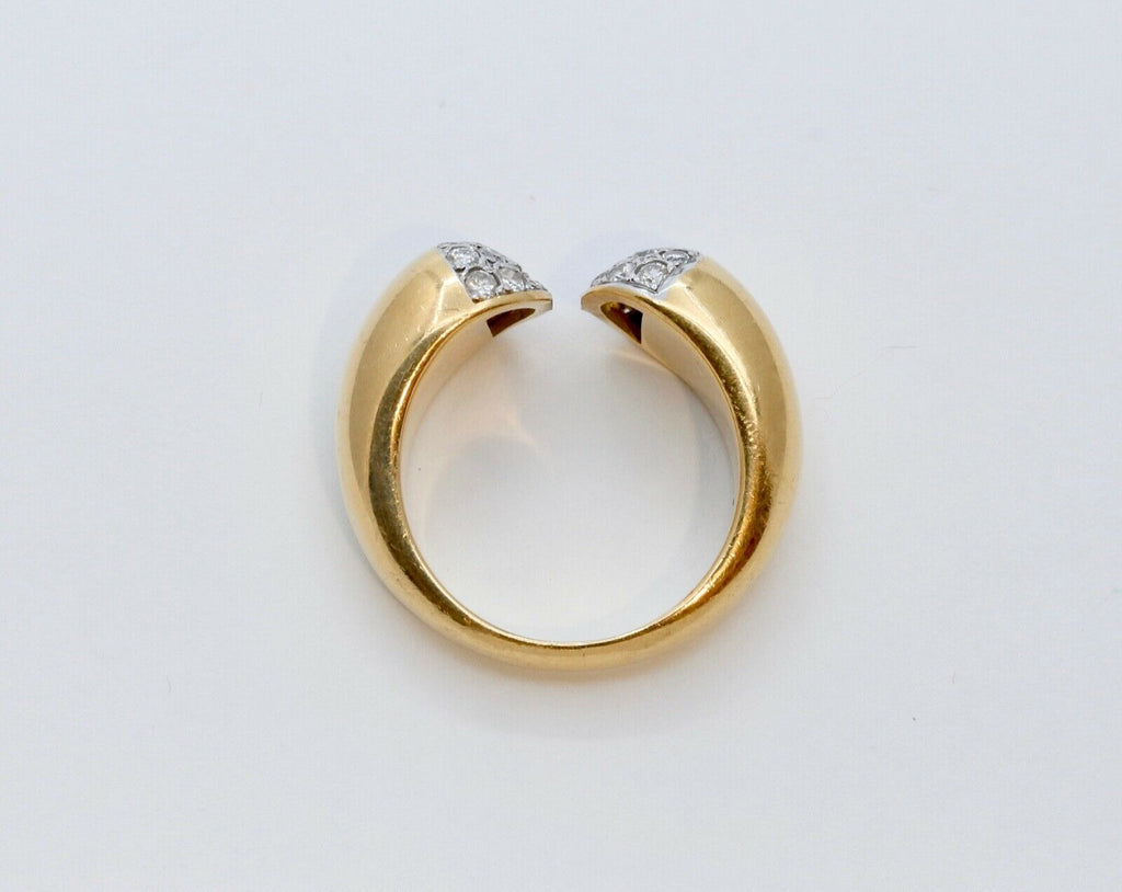 English Diamonds 18K Yellow Gold Open Ends Ring