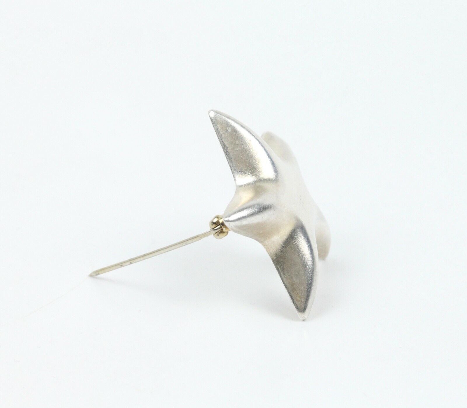 Tiffany and Co. Vintage Puffy Star Brooch Pin 925 Sterling Silver