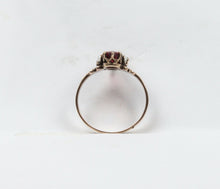 Load image into Gallery viewer, Rare Beautiful Victorian Ruby Seed Pearl 9K Rose Gold Ring
