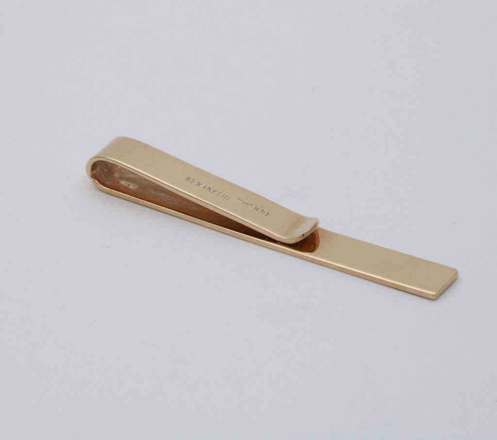 Vintage Tiffany & Co 14K Yellow Gold Tie Clip