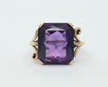 Vintage 10K Yellow Gold 6 Carat Iolite Ring