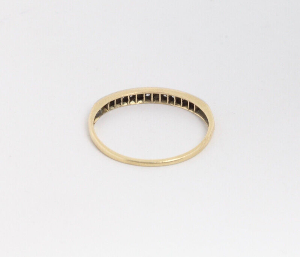 Vintage 14K Yellow Gold Diamond Wedding Band