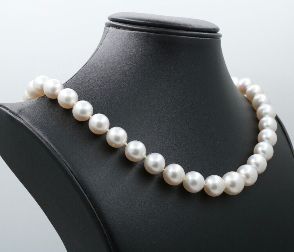 Vintage South Sea Pearl Diamonds 14K White Gold Necklace Choker