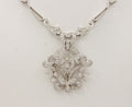 Elegant Art Deco Style 18K White Gold Diamond Pendent