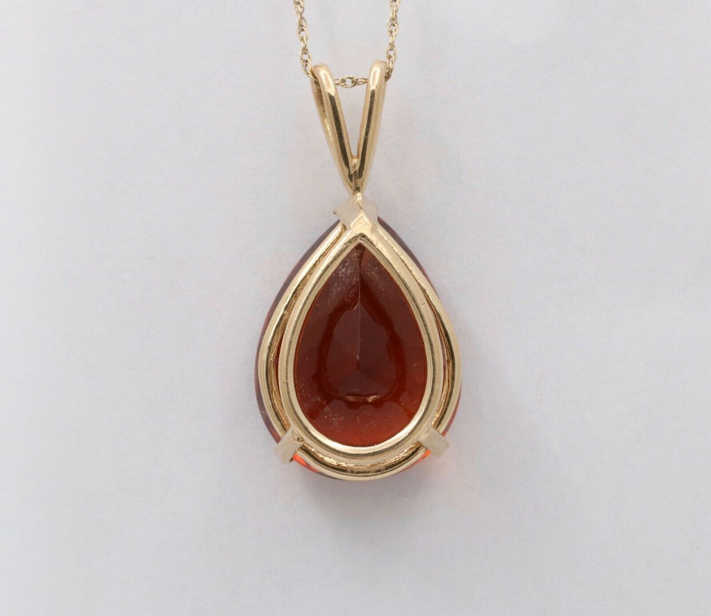 Vintage Madeira Citrine 14K Yellow Gold Pendant