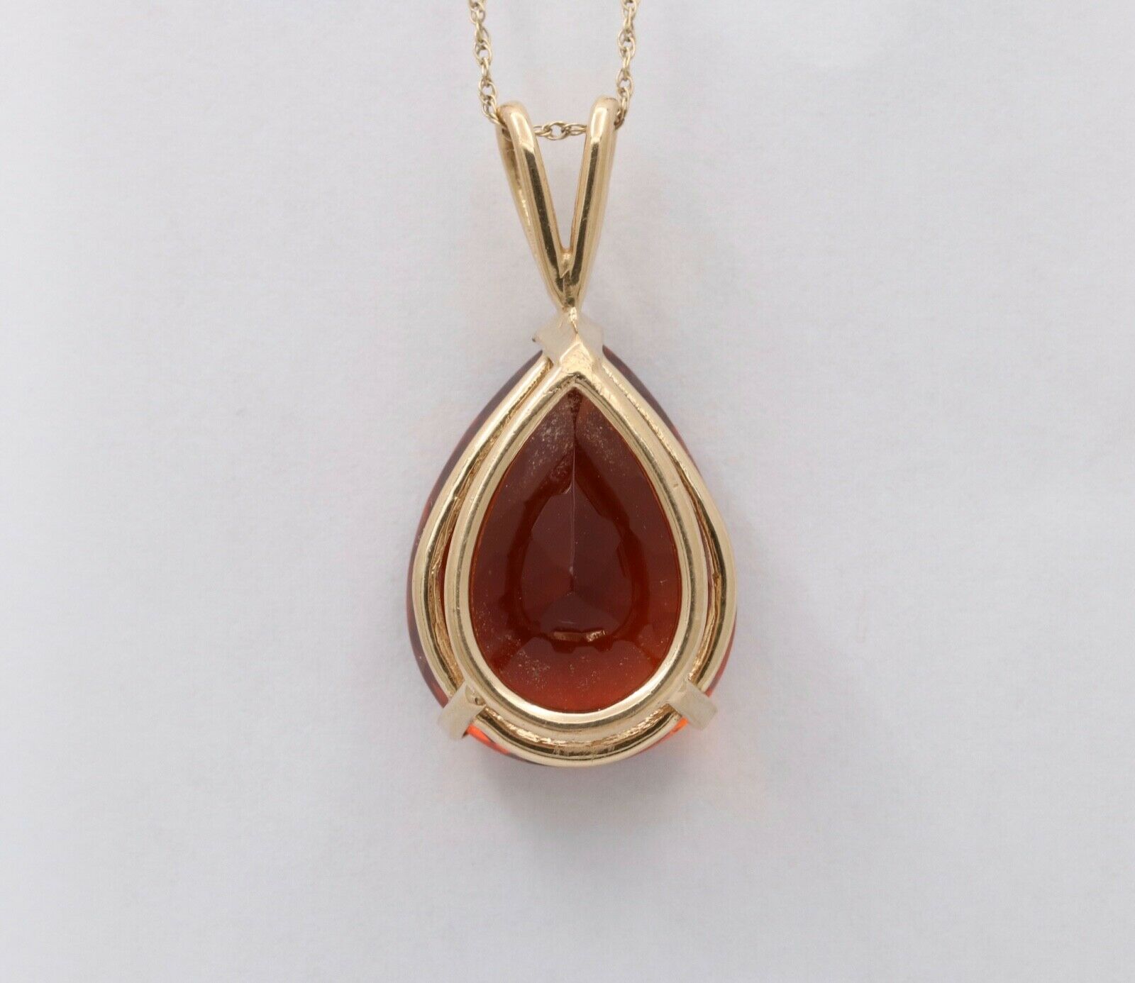 Vintage Madeira Citrine 14K Yellow Gold Pendant