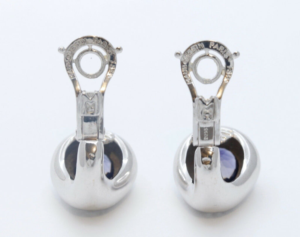 Mauboussin Vintage 18K White Gold Amethyst Diamonds Earrings