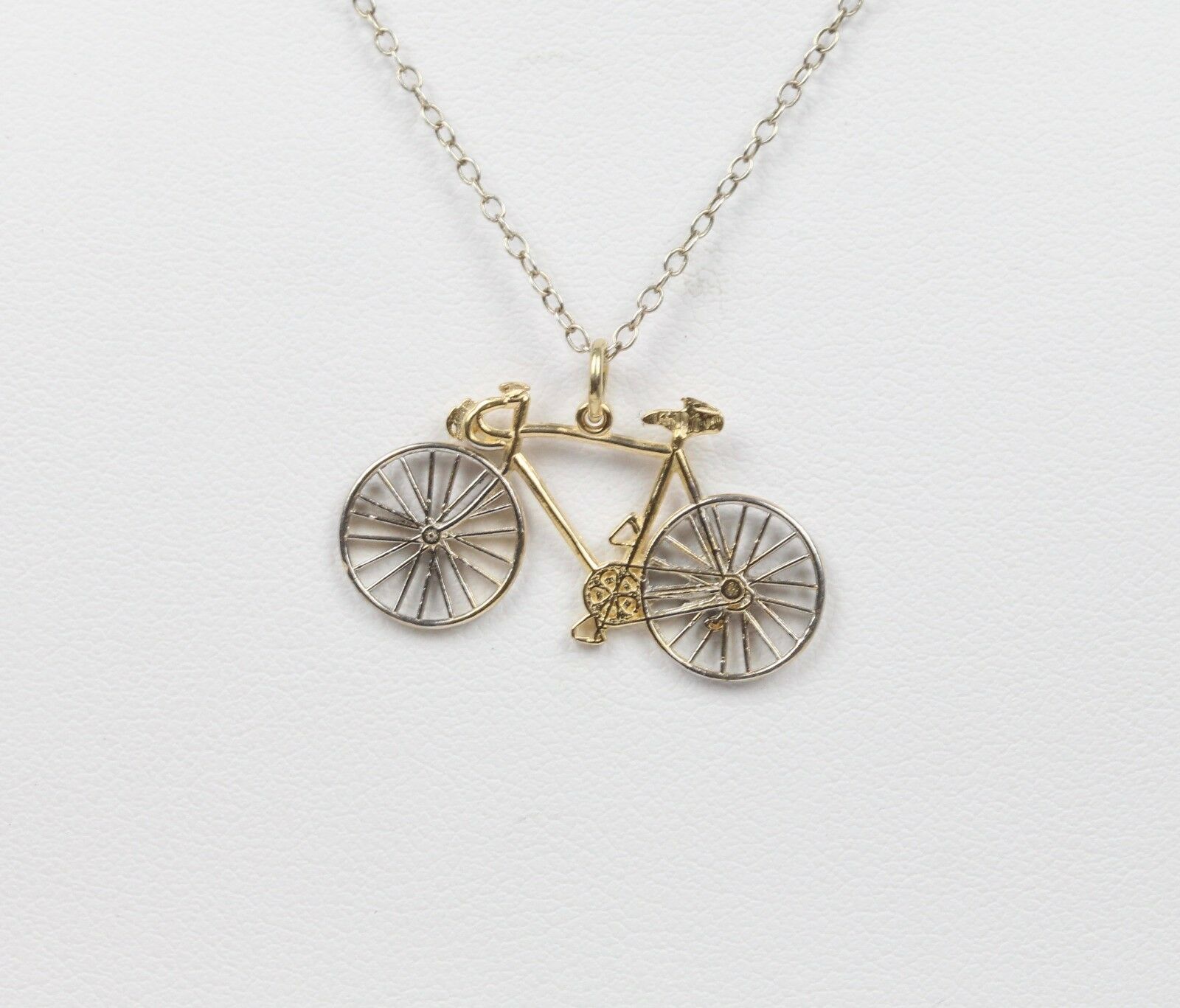 Vintage 14K Yellow Gold Bike Pendant