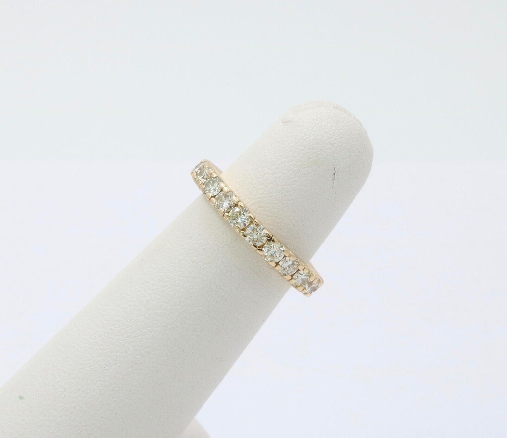 Vintage 14K Yellow Gold Diamond Eternity Ring Band