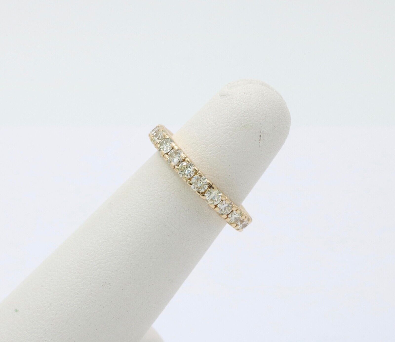 Vintage 14K Yellow Gold Diamond Eternity Ring Band