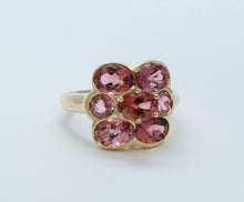 Load image into Gallery viewer, Vintage Pink Tourmaline Flower 14K Yellow Gold
