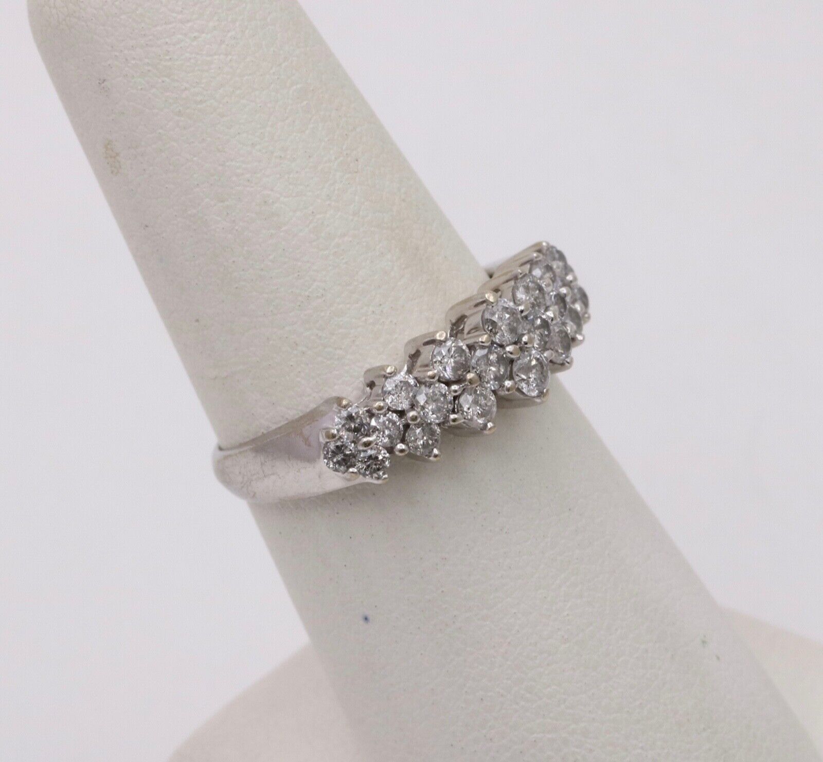 Vintage Diamonds 14K White Gold Wedding Band