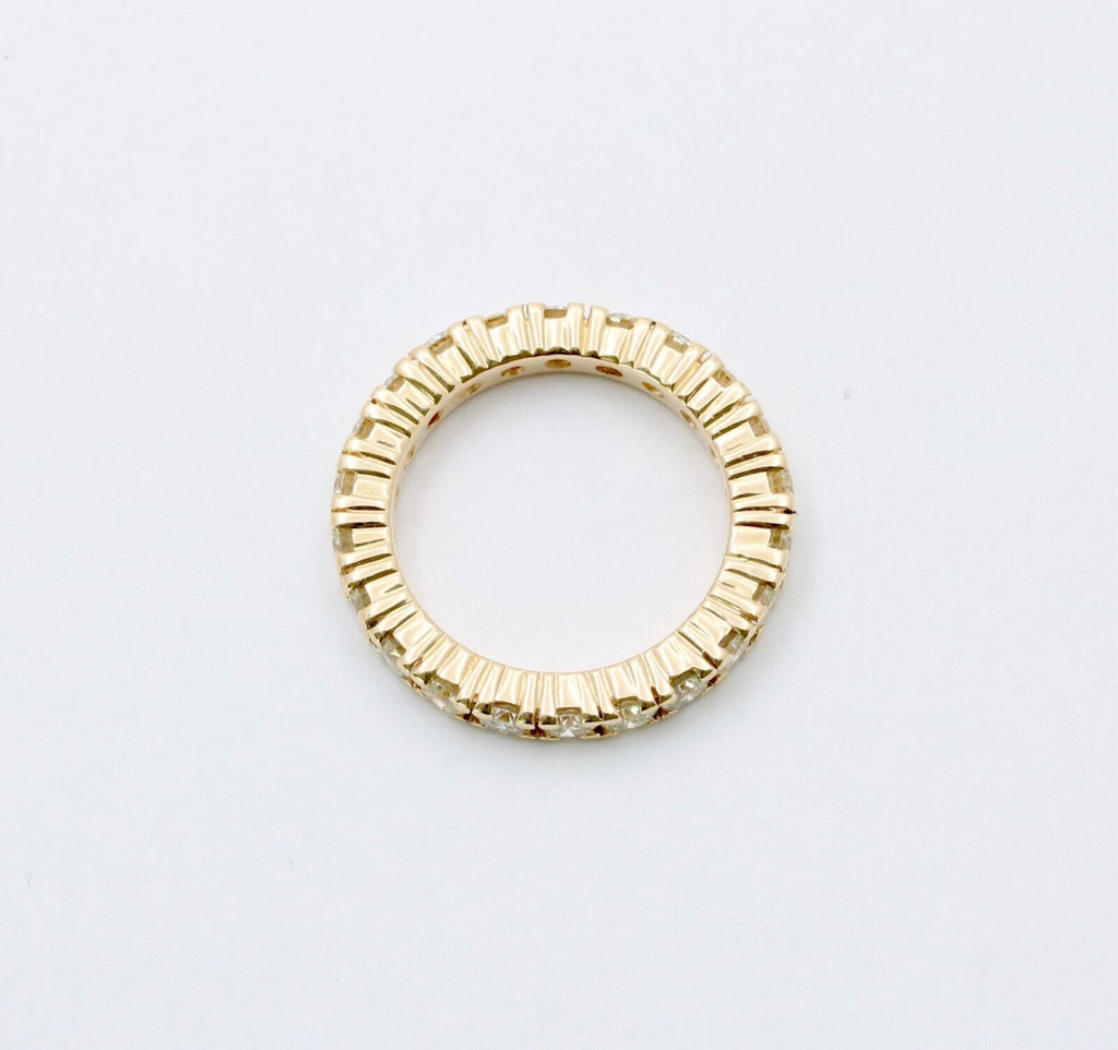 Vintage 14K Yellow Gold Diamond Eternity Ring Band