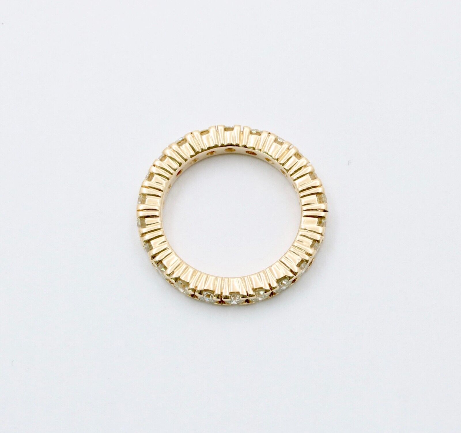 Vintage 14K Yellow Gold Diamond Eternity Ring Band