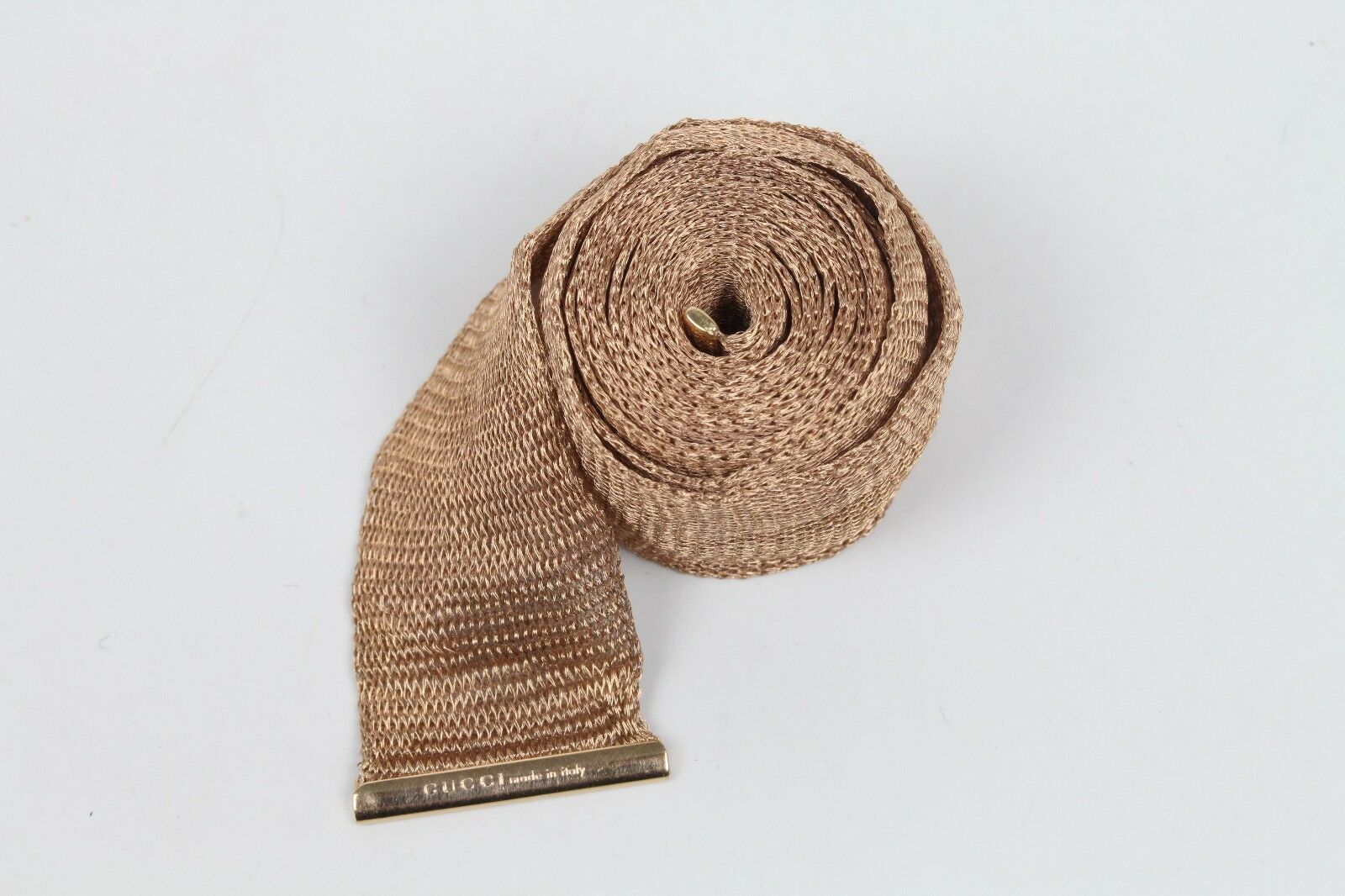 Gucci 18K Rose Gold Mesh Scarf Necklace