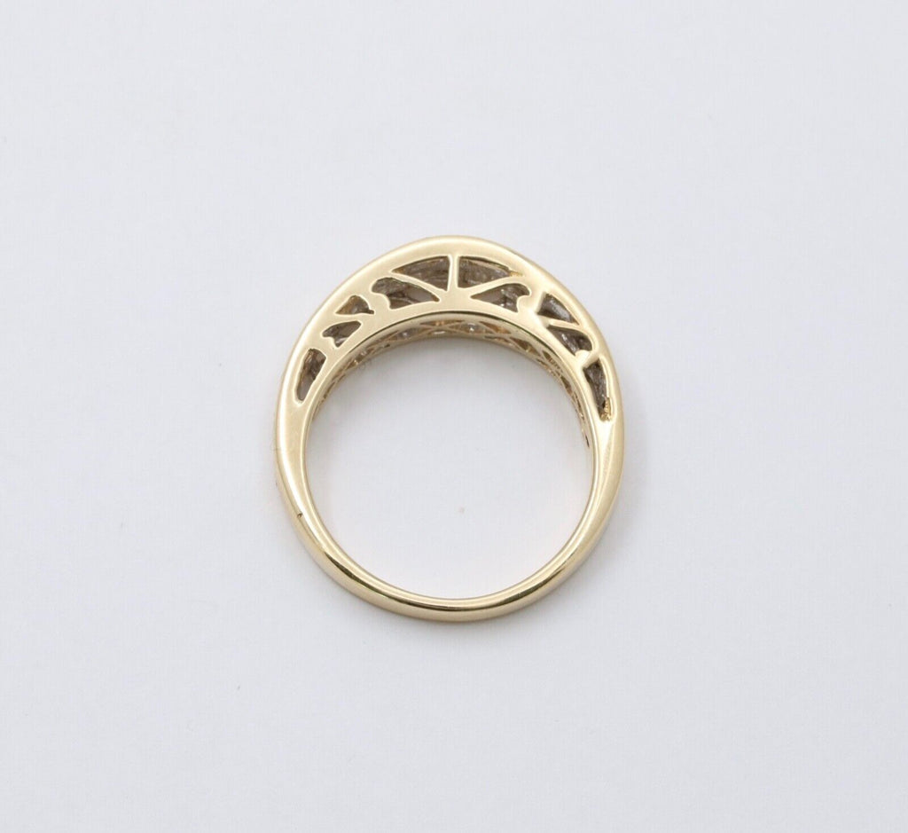 Vintage 14K Gold Diamond Channel Set Ring Band