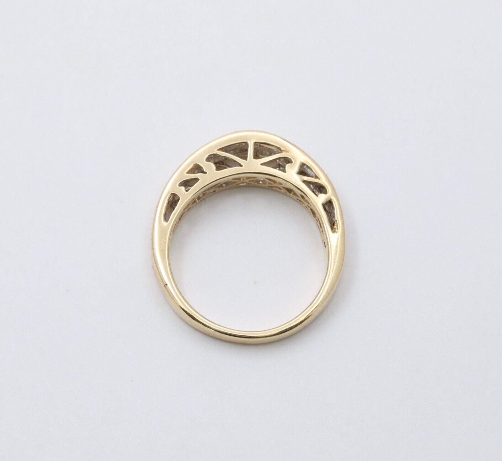 Vintage 14K Gold Diamond Channel Set Ring Band