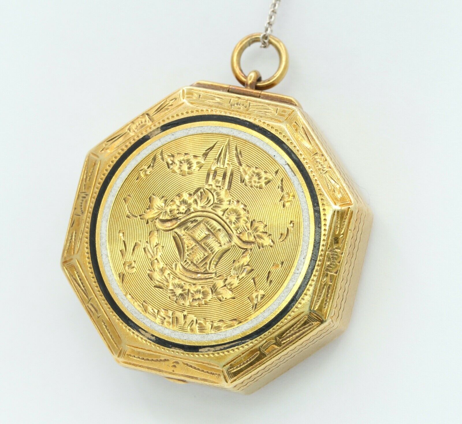 Victorian Tiffany and Co 14K Compact Pill Box