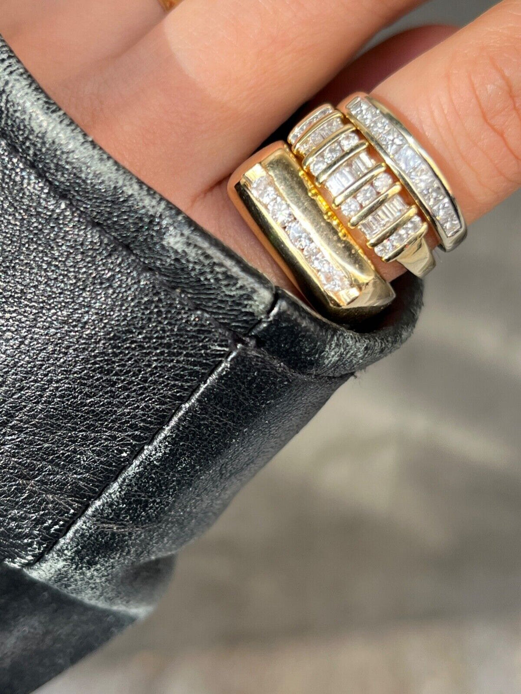 Vintage 14K Yellow Gold Diamond Ring Band