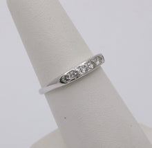 Load image into Gallery viewer, Vintage 18K Gold Diamond Half Eternity Band.
