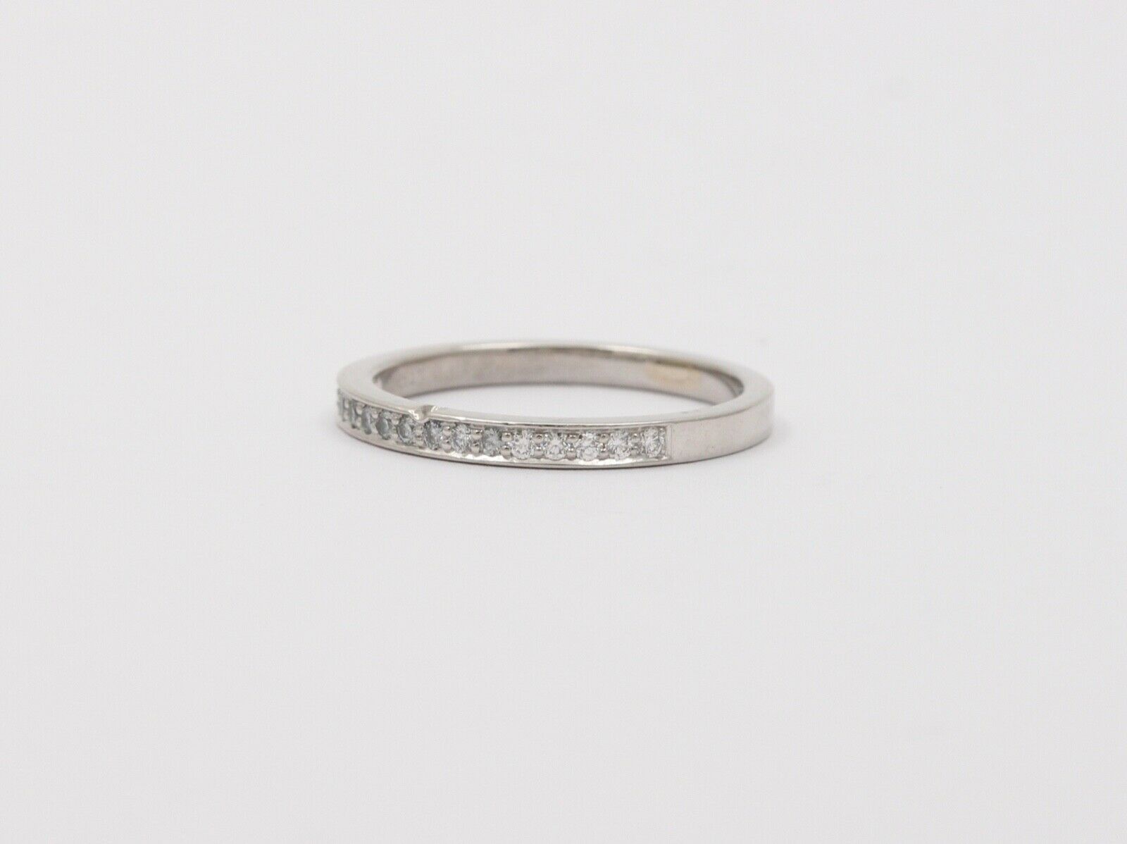 Vintage Diamonds Platinum Stacking Wedding Band