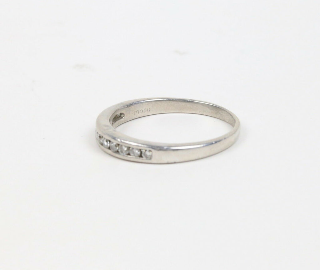 Vintage Platinum Diamond Wedding Band  Ring