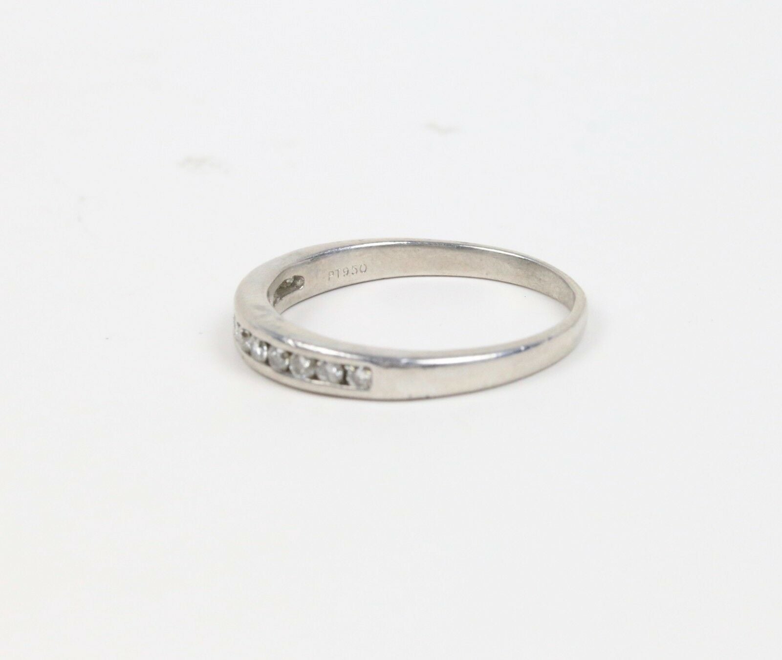 Vintage Platinum Diamond Wedding Band  Ring