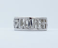 Vintage Love Hope Faith 14K White Gold Ring