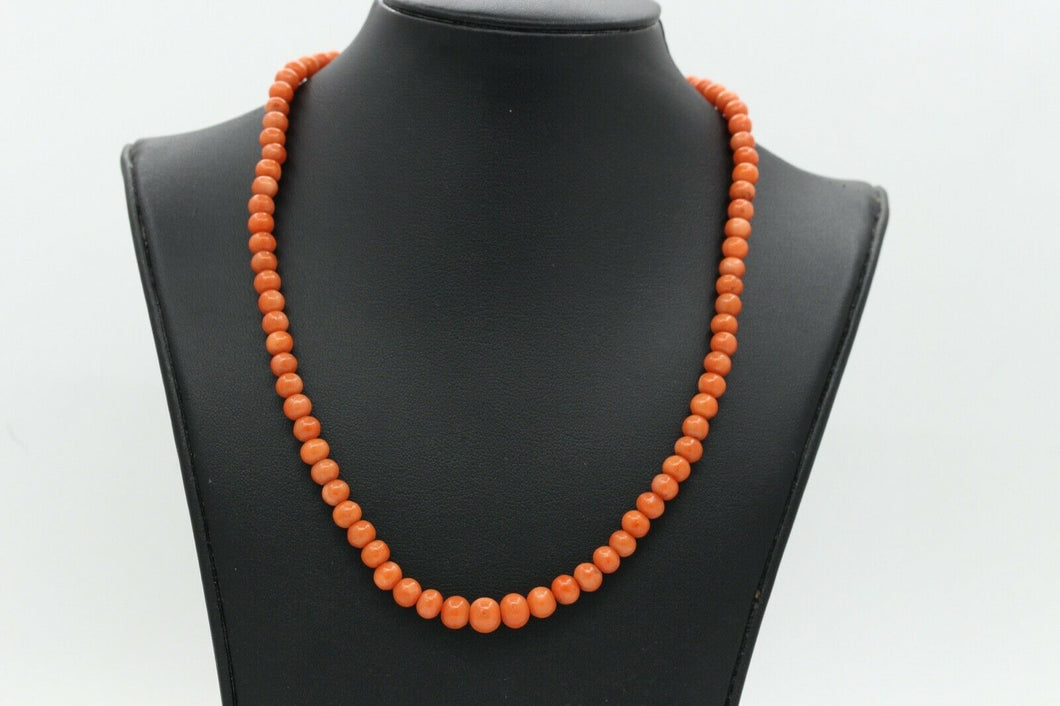 Victorian Single Strand Coral Necklace